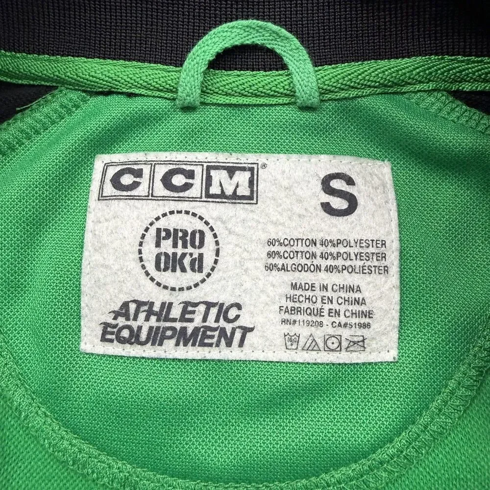 Texas Stars Track Jacket Mens Small Green Black AHL Hockey CCM Full Zip